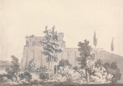 Buildings Overlooking Water, Near Naples by Monro School
